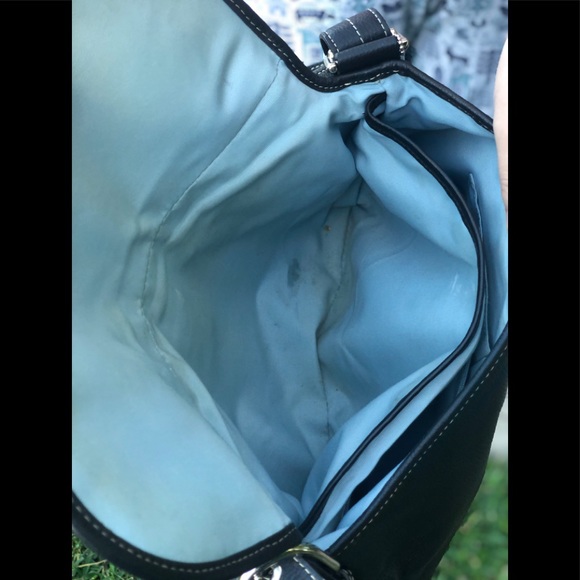 COACH BLACK LEATHER HOBO BUCKLE STRAP BAG - Picture 10 of 10